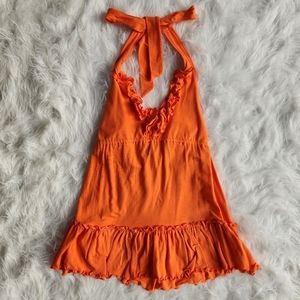 Frilly halter top